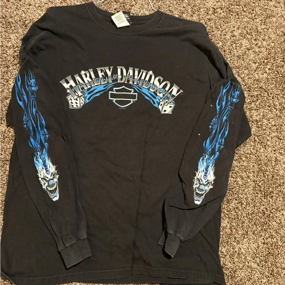 Harley-Davidson Black and Blue Men's Shirt - Picture 1 of 5